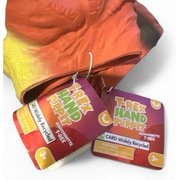 Keycraft Set of 2 T-Rex Hand Puppets Marionnettes New With Tags - Picture 2 of 4